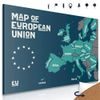 Obraz na korku mapa európskej únie s pomenovaním krajín