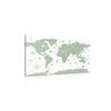 Obraz zelená mapa sveta
