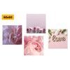 Set obrazov romantické ružové kvety