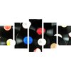 5-dielny obraz nostalgické vinylové platne