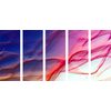5-dielny obraz abstraktné vzory na farebnom pozadí