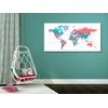 Obraz na korku mapa v pútavom pastelovom prevedení