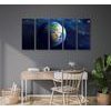 5-dielny obraz vesmírny pohľad na planétu Zem
