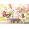 Samolepiaca tapeta motýle na konári jarných kvetov