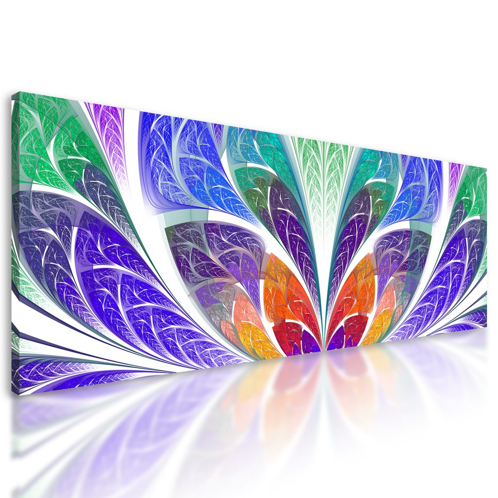 Obraz farebné sklo v tvare listov - Nostre.sk