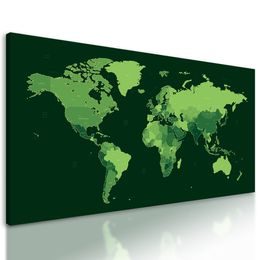 Obraz mapa štátov v zelenom prevedení