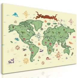 Obraz rozprávková mapa sveta