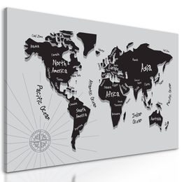 Obraz zaujímava mapa sveta