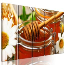 5-dielny obraz lesný med