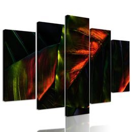 5-dielny obraz nádherné palmové listy