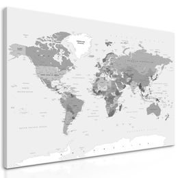 Obraz čiernobiela školská mapa