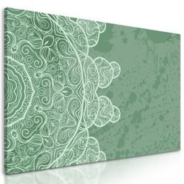 Obraz zelená Mandala s abstraktnými prvkami