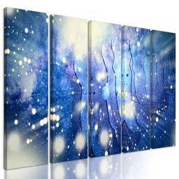 5-dielny obraz abstraktná galaxia
