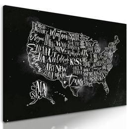Obraz zaujímavá mapa USA