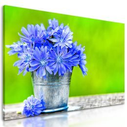 Obraz nádherné kvety s zeleným pozadím