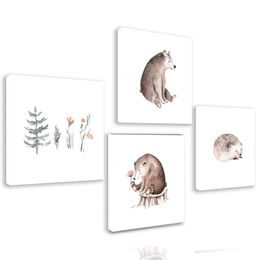 Set obrazov zvieratká z lesa