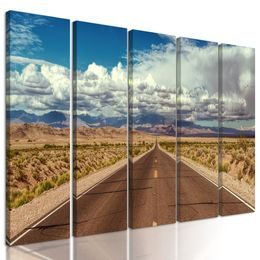 5-dielny obraz cesta pušťou