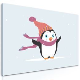 Obraz roztomilý kreslený tučniačik