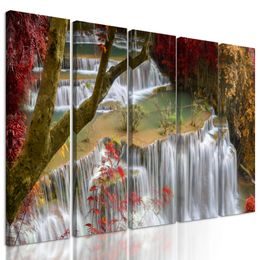 5-dielny obraz prírodné vodopády