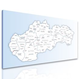 Obraz podrobná mapa Slovenskej republiky