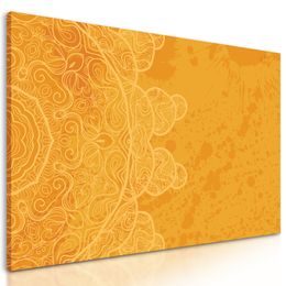 Obraz oranžová Mandala s abstraktnými prvkami