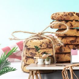 Samolepiaca fototapeta cookies sušienky s kúskami čokolády