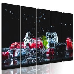 5-dielny obraz ľadové ovocné zátišie