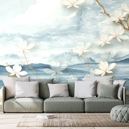 Samolepiaca tapeta hra prírody v svetlých farbách