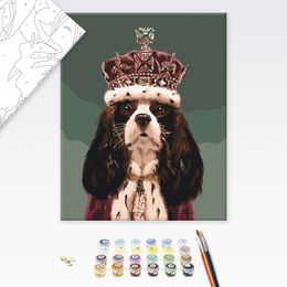 Maľovanie podľa čísiel kráľ psov