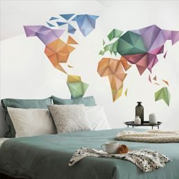 Tapeta moderná mapa sveta tvorená origami