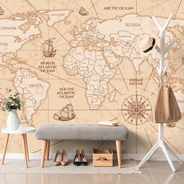 Tapeta mapa sveta so starými obchodnými cestami