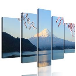 5-dielny obraz výhľad na krásnu horu Fuji