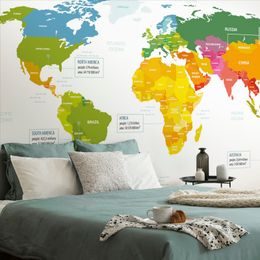 Tapeta pútavá mapa sveta v okúzľujúcom farbenom prevedení