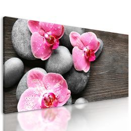 Obraz zen kamene na drevenom pozadí