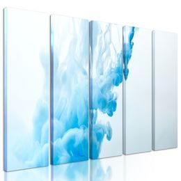 5-dielny obraz nádherná abstrakcia modrej farby
