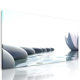 Obraz lekno a Feng šuej kamene