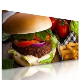 Obraz štavnatý hamburger
