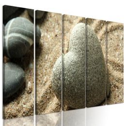 5-dielny obraz Zen kameň ako znak lásky