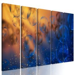 5-dielny obraz bublinky a nočná obloha