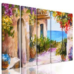 5-dielny obraz dovolenkový domček