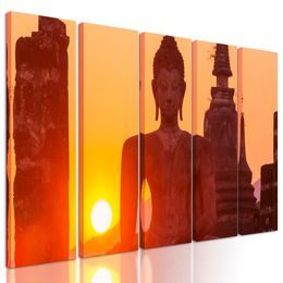 5-dielny obraz Budha v kamenom meste