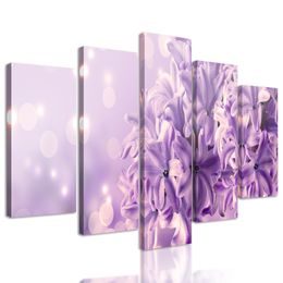 5-dielny obraz orgován v fialovom prevedení