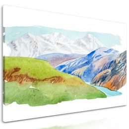 Obraz scenéria horskej krajiny