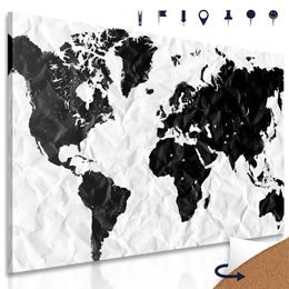 Obraz na korku jedinečná mapa sveta