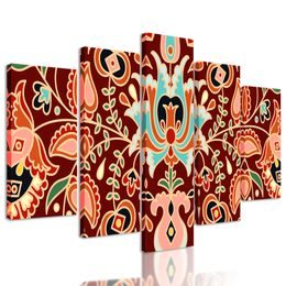 5-dielny obraz ornament s ľudovým nádychom