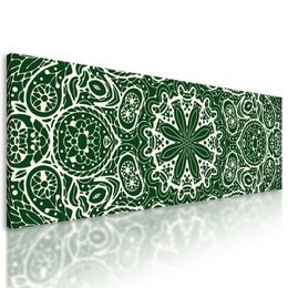 Obraz Mandala v zelenom štýle