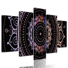 5-dielny obraz magická Mandala