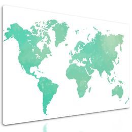 Obraz zaujímavá mapa sveta v zelenom prevedení