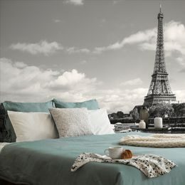 Fototapeta čiernobiely pohľad na dominantu Paríža