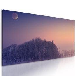 Obraz spln mesiaca v zimnom období